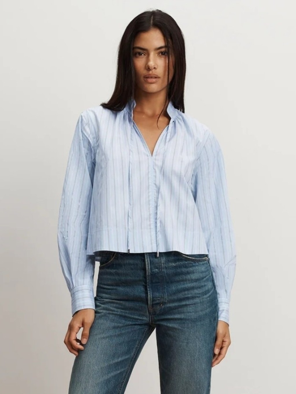 Veronica Beard Long Sleeve Kaits Striped Blouse Size 4 Nwt $298